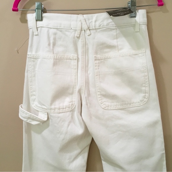 ZARA Into The Classic The RELAXED WORKER JEANS LIMITED EDITION White Size 0 - Picture 8 of 10